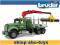 Bruder 02824 MACK z dźwigiem przyczepą i pniami Bruder 02824 MACK z dźwigiem przyczepą i pniami