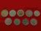 zestaw 9 różnych monet