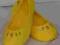 PIANKOWE KROKSY KLAPKI BALETKI żółte 33 20 cm