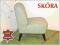 Mały FOTEL skórzany NOWOCZESNY design, NOWY !!!
