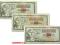 11.Jugosławia, Zest.Banknotów szt.3, St.3/4