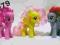 ZESTAW TRZECH KUCYKÓW PONY  PINKIE RAINBOW FLATER