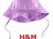H&amp;M KAPELUSZ FIOLETOWY WIĄZANY 74 CM 6-9 MIES
