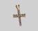 ZŁOTO 333 / 8K zawieszka  KRZYŻYK - pełen cyrkonii