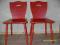 Czerwone krzesła- 2 sztuki.
