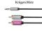 Kabel mini Jack3,5st/2xChinch 1,8m Kruger&amp;Matz