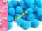 POMPONIKI POMPONY POMPON 13MM 10szt NIEBIESKIE