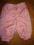 ortalionowe z podszewką różowe spodnie 6-9m 68