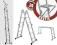 Drabina Aluminiowa Przegubowa  4x3 +stopień GRATIS