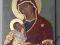 Matka Boska Karmiąca ikona złoto 23 kt oryginalna!