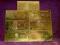 Zestaw-Dolarów banknoty w złocie 24 karat 7szt.
