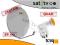 OKAZJA Antena czasza SAT 85cm+ konwerter QUAD HDTV
