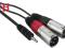 MCA-329P kabel audio 3m 2X XLR M-Jack 3,5m Stereo