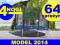 TRAMPOLINA 312cm SOLIDNA 4nogi+8słupków+64sprężyny