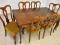 STÓŁ LUDWIKOWSKI ROZKŁADANY 6 KRZESEŁ ORZECHOWY