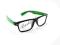 NERDY kujonki zerówki OKULARY antyrefleks ZIELONE