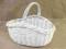 BIAŁY KOSZYCZEK KOSZ PREZENTOWY WIKLINA