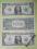 Banknot 1$  3 sztuki