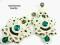 KOLCZYKI sutasz EMERALD ivory eleganckie SWAROVSKI