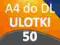 ULOTKI A4 SKŁADANE do DL 50 szt -Wysoka jakość-