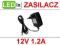 Mały wtyczkowy zasilacz 12V 1,2A 14,4W  taśma LED
