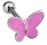 Kolczyk do ucha ear piercing  motylek 1.2/6/3mm