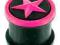 Tunel tunele silikonowe czarny/fuksja 10mm -nowość