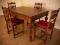 Interesujący Stół + 4 krzesła ok. 1910 roku