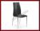 Eleganckie krzesło metalowe K114 czarne skór chrom