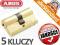WKŁADKA ABUS Mosiądz 30/30 KLASA C ATEST 5 KLUCZY!