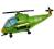 Balon foliowy HELIKOPTER zielony 61 cm