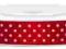 Wstążka satynowa w kropki tasiemka 12mm AandM_pl