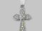 Srebrny krzyżyk z cyrkoniami