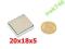 MAGNES NEODYMOWY 20x18x5 PŁYTKOWY NdFeB