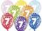 BALON BALONY 7 SIÓDME URODZINY MIX 2 SZT