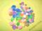 POMPON POMPONY AKRYLOWE PASTEL MIX 78 SZTUK !!!