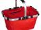 Kosz na zakupy na piknik do auta czerwony