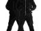 BASSWOOD FULLZIP BASIC BLACK dres KOMPLET skate XL