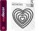 ZESTAW WYKROJNIKÓW X-CUT Nesting Dies Heart 5szt