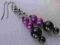 EMi.KEY  53. kolczyki - spectra czerń i fiolet