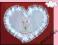 Szatka serce z obrazkiem chrzest do chrztu ozdobna
