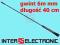 MASZT - BAT ANTENY SAMOCHODOWEJ 40 CM GWINT 6 MM