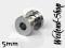 UC ODKRĘCANY TUNEL STAL SILVER 5MM