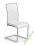 KRZESŁO K148 BIAŁY STAL CHROMOWANA EKOSKÓRA//