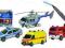 Zestaw pojazdy SOS Dickie karetka straż helikopter