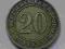 20 PFENNIG 1890r. E - KAISERREICH (RZADKA)