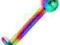 Kolczyk labret z kulką rainbow tęczowy kameleon