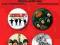 THE BEATLES (red) - 4 przypinki 3,8cm