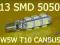 POSTOJÓWKI ŻARÓWKA w5w T10 SMD 13 LED 5050 Canbus