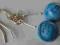 Kolczyki = srebro + agat larimail blue crazy lace